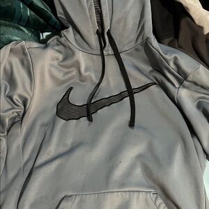 Nike Charcoal Hoodie with Black Swoosh